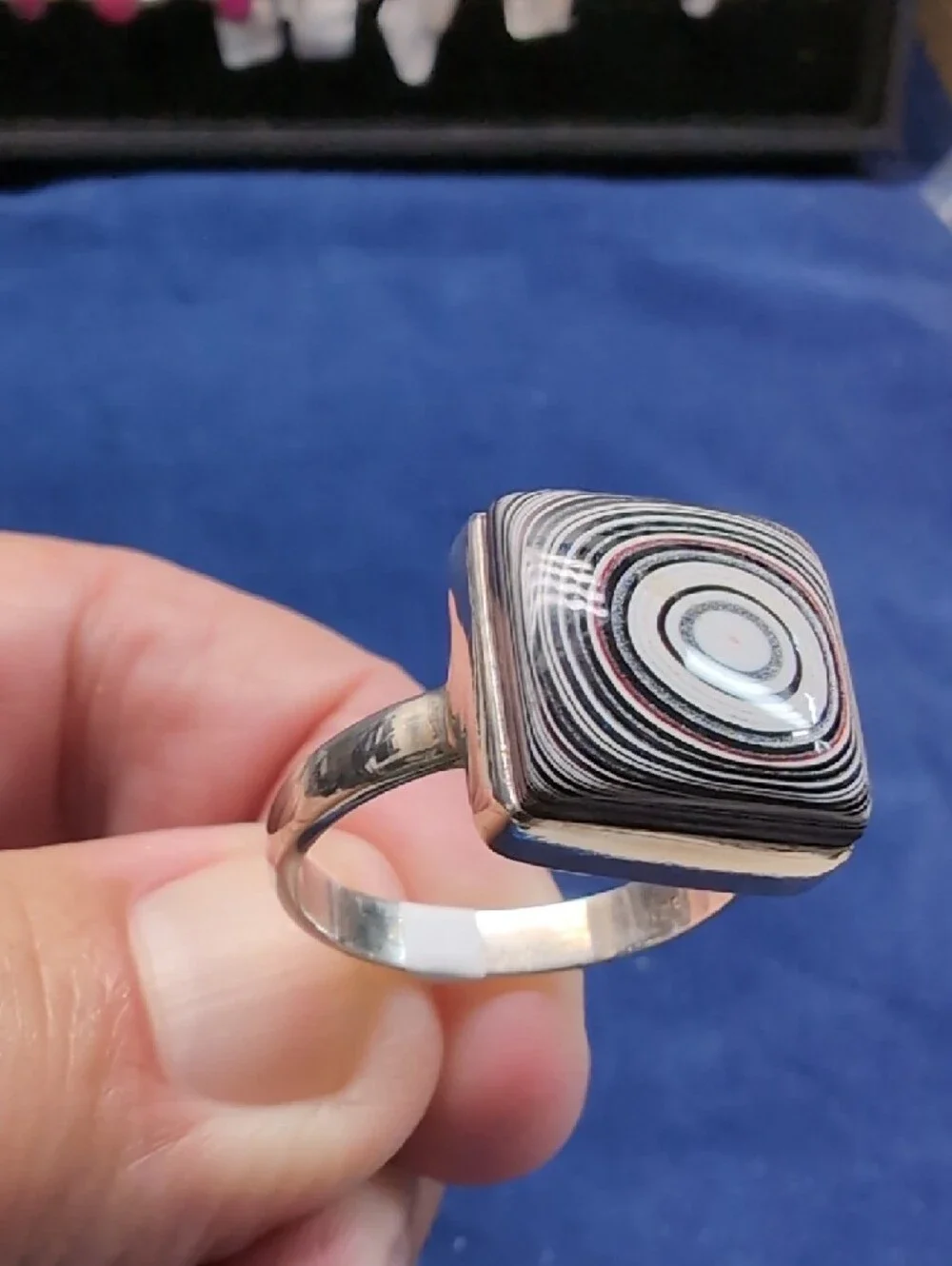 Fordite In SOLID STERLING SILVER 925 Size 9.5